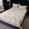 Queen Size Bedsheet 100% Cotton Fitted Sheet Brushed Bed Cover Soft Mattress Protector Sabanas Para Cama (Pillowcase Need Order)