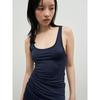 Anggae Super Slim Jersey Unbalance Mini Dress Navy
