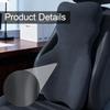 Bequemes Memory-Schaumstoff-Bürostuhl-Kissen, Kompaktes ergonomisches Rückenstützkissen für das Auto
