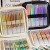 High Capacity Marker Carrying Bag 108 Capacity Marker Carrying Case with Handle for Gel Pen Marker Organizers Bag