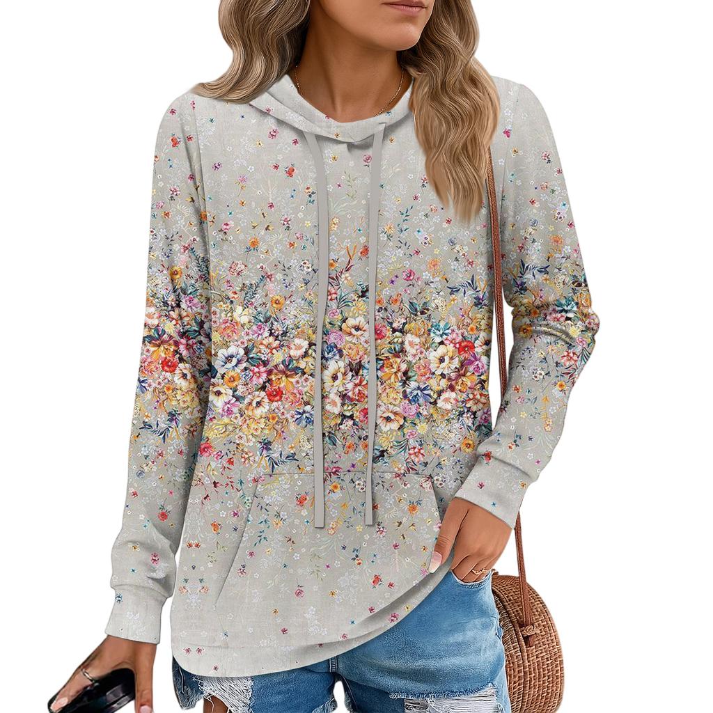 Damen Pullover Hoodies Teenager Mädchen Mode Kapuzensweatshirt Damen Herbst Tunika Top