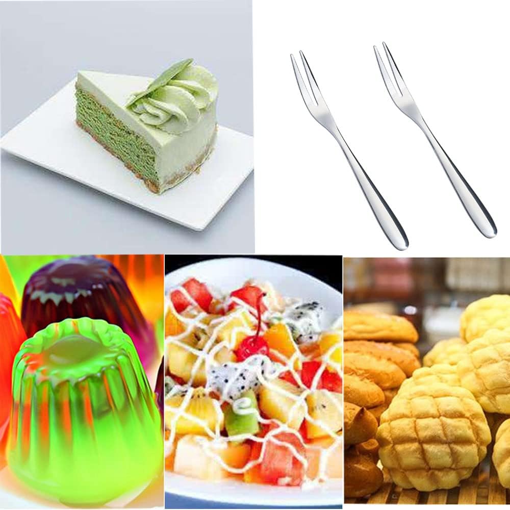Mini Dessert Forks Stainless Steel Appetizer Forks For Fruit Cocktail Salad Cake Tasting For Party Home Restaurant (10)