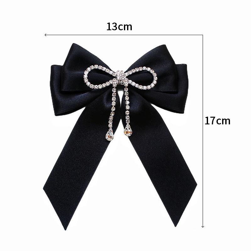 Koreanische Damen Spitzen Fliege Brosche Schwarze Kamelienblüte Perle Hemdkragen Nadeln Schleife Band Hochzeitsparty Krawatte