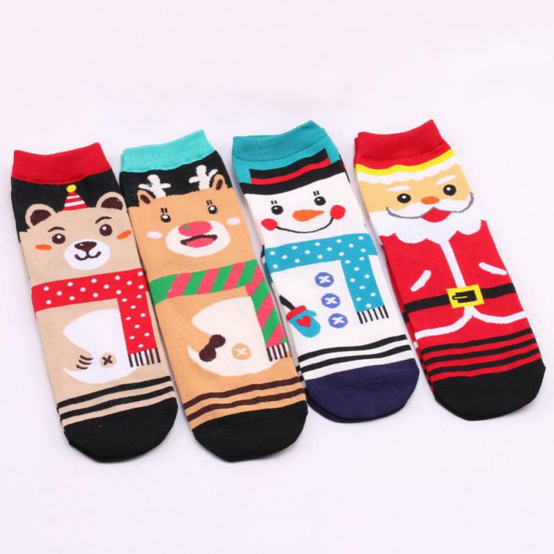 

Christmas Socks Women Personalized Creativity Elk Snowman Santa Socks