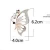 Fashion Pearl Butterfly Brooch Trendy Rhinestone Wreath Charm Metal Pins Silk Scarf Clothing Accessories for Women Jewelry Gift