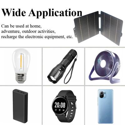 Solární panel 10W Vysoký výkon Lehký Přenosný Duální USB Type-C rozhraní ETFE Povrch odolný proti poškrábání Solární panel
