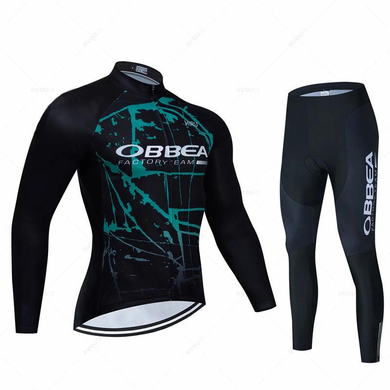Hiru Pro Team Autumn Bib Pants Ropa Ciclismo Clothing Bike Uniform Men Bicycle Clothes Mailllot 2026  Long Sleeved Breathable Cycling Suit Set