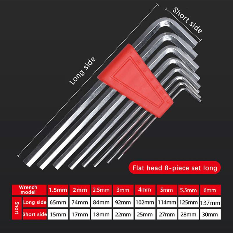 8Pcs Allen Wrench Metric Wrench Inch Wrench L Wrench Size Allen Key Short Arm Tool Set Easy To Carry In The Pocket