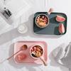Japanese Breakfast Plate Creative One Person Food Ceramic Bowl Plate Household Handle Bowl Sweet Bowl Western Plate Tableware Set