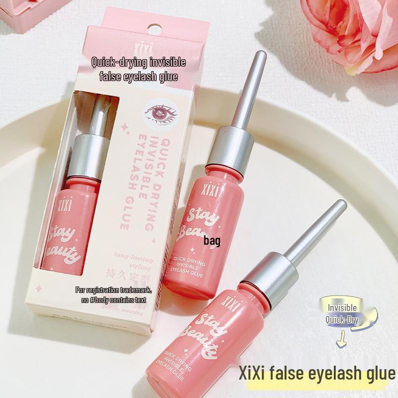 Pegamento para pestañas invisible de secado rápido Xixi: Herramienta de Maquillaje de Larga Duración, Suave, No Irritante, Transparente, de Aspecto Natural para Principiantes