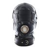 Sekusii SM Full Head Mask with Internal Gag for SM Eye Male and SM Halloween Adult Eyes and Mouth Open Restraints, Play, Covering, Female, Mask,