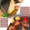 Air Fryer Paper Disposable Airfrying Baking Paper Round Square Air Fryer Liners Non-Stick Air Fryer Disposable Paper 50/100/200pcs