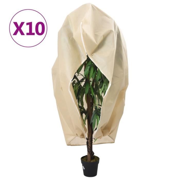 VidaXL Housses de protection pour plantes avec fermeture éclair 10 pcs 3203579