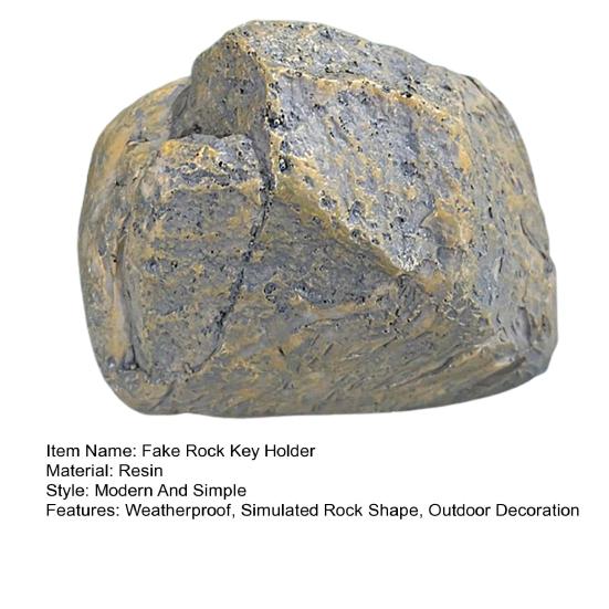 Garden Fake Stone Key Hider Storage Box Outdoor Yard Lawn Simulated Rock Resin Statue Decoration House Spare Key Secret Holder Container