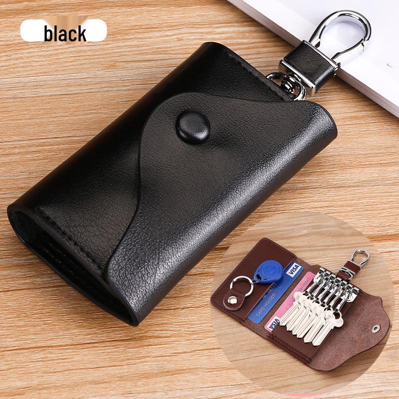 

Многофункциональный держатель для ключей и карт из натуральной кожи - Большая вместимость, поясной дизайн