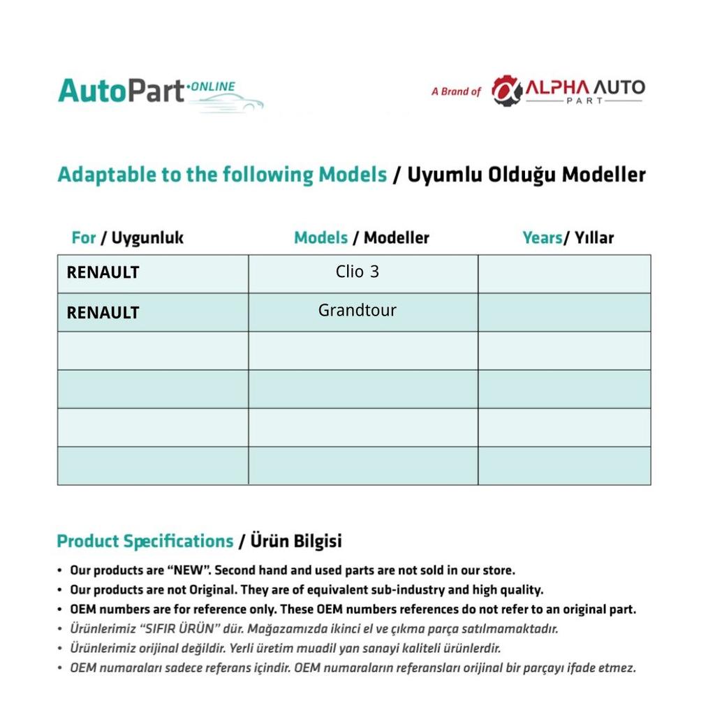 Seitenkotflügelsignal für Renault Clio 3, Grandtour