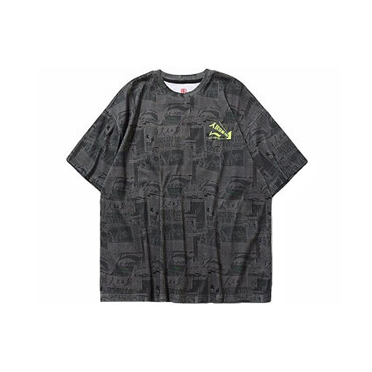 Li-Ning x Printing Short Sleeve Grey Men s ATSP415 S