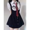 American Campus Pure Desire JK Uniform Waist-Hugging Pleated Skirt Dress for Summer.