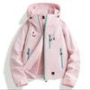 Men Women 3-in-1 Waterproof Windproof Hiking Jacket With Removable Fleece Liner Outdoor Activities