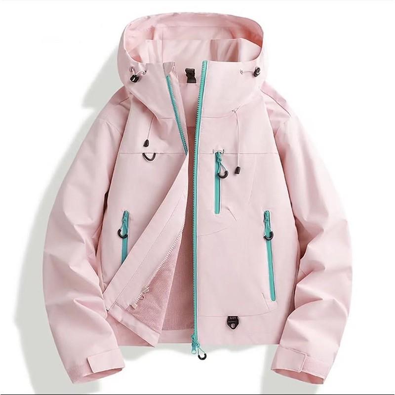 Men Women 3-in-1 Waterproof Windproof Hiking Jacket With Removable Fleece Liner Outdoor Activities