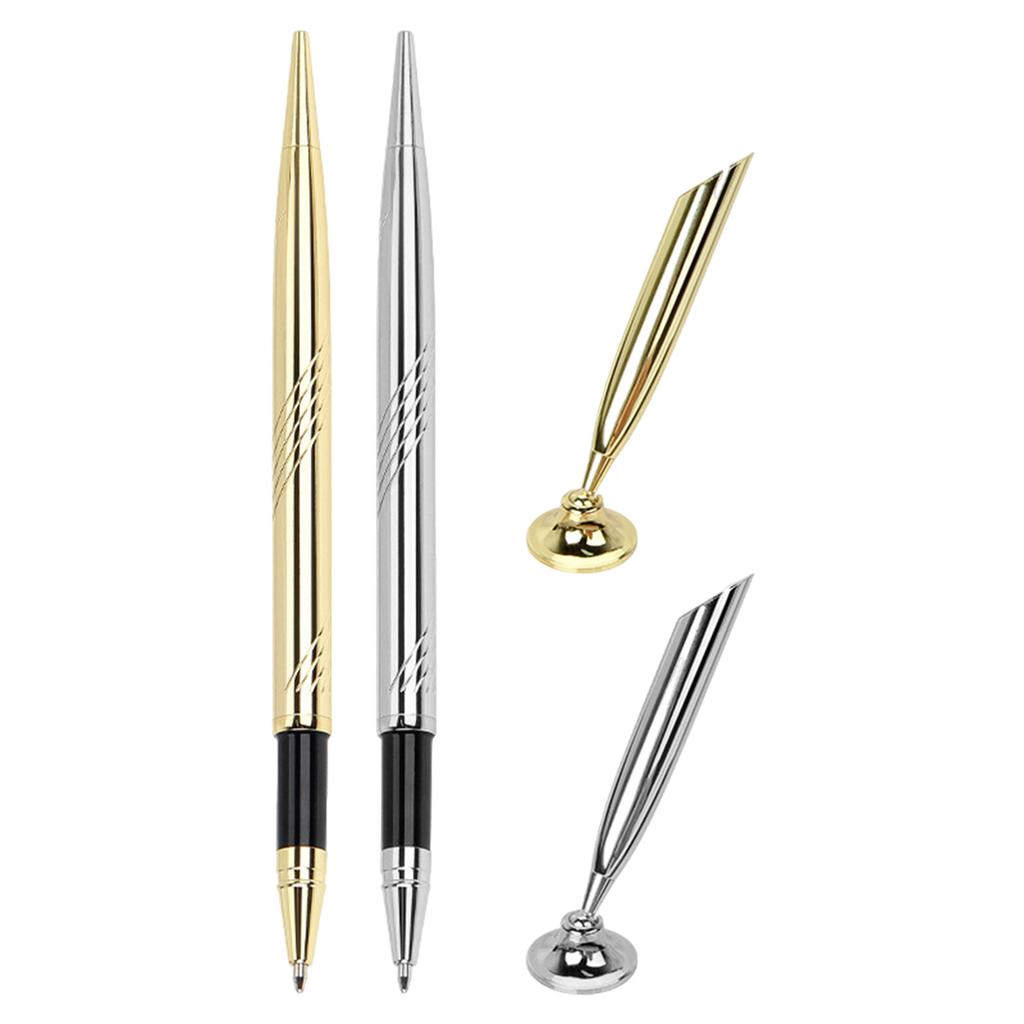Ballpoint Pen with Base Reception Pen Desktop Pen Counter Service Pen Signature Pen Office Supplies for Bank Hotel