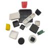 Stainless Steel Chair Leg Caps with Non-Slip Rubber Sleeves - Square, Protective Foot Covers