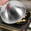 Stainless Steel Steak Cover Anti Oil Splashing Kitchen Gadget Dish Lid Cooking Tool Silver