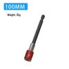 Dezhu Gongpin Red Quick-Release Hex Bit Extension Rod Set