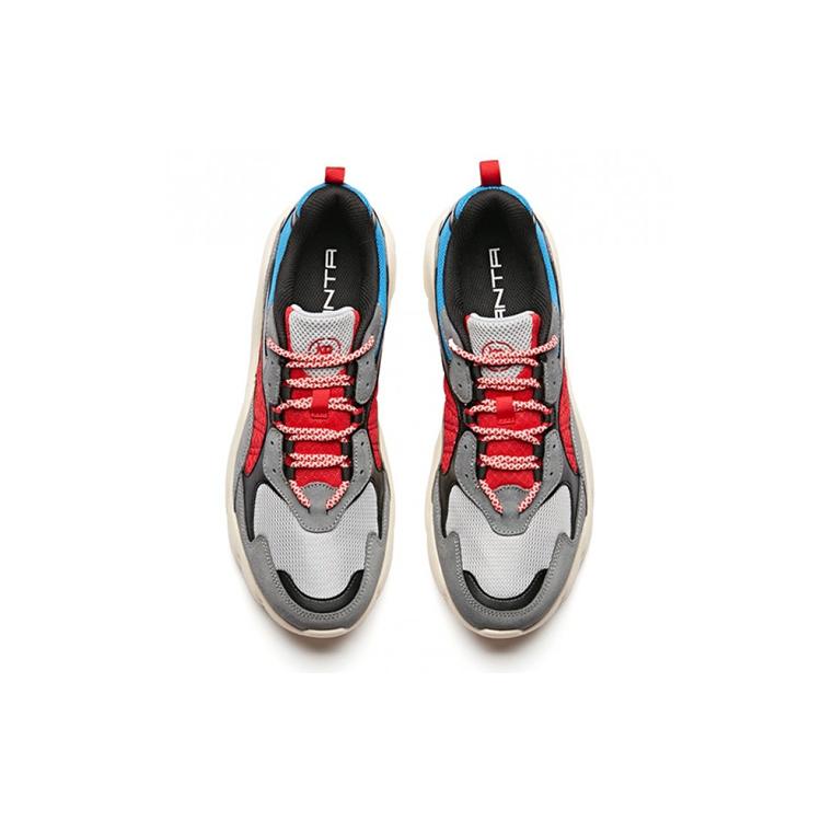 New ANTA Life Series Sneakers 'Grey Red Blue' 91838866-3