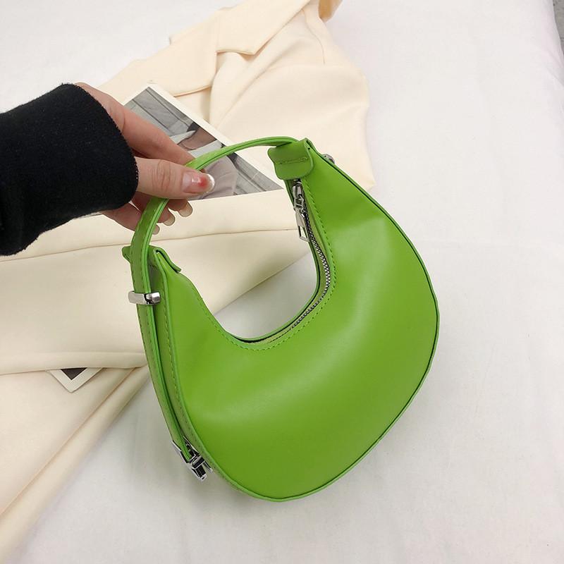 Chic Single Shoulder Bag With Crescent Moon Design Wholesale Small Pu Handbag