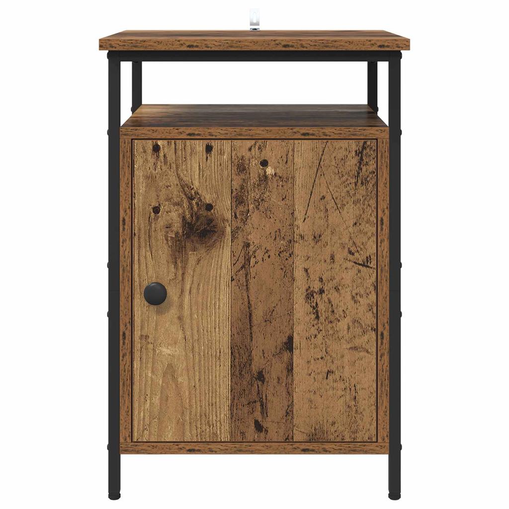Nightstand Set of 2 Reclaimed Wood Look 40 x 42 x 60 cm Engineered Wood