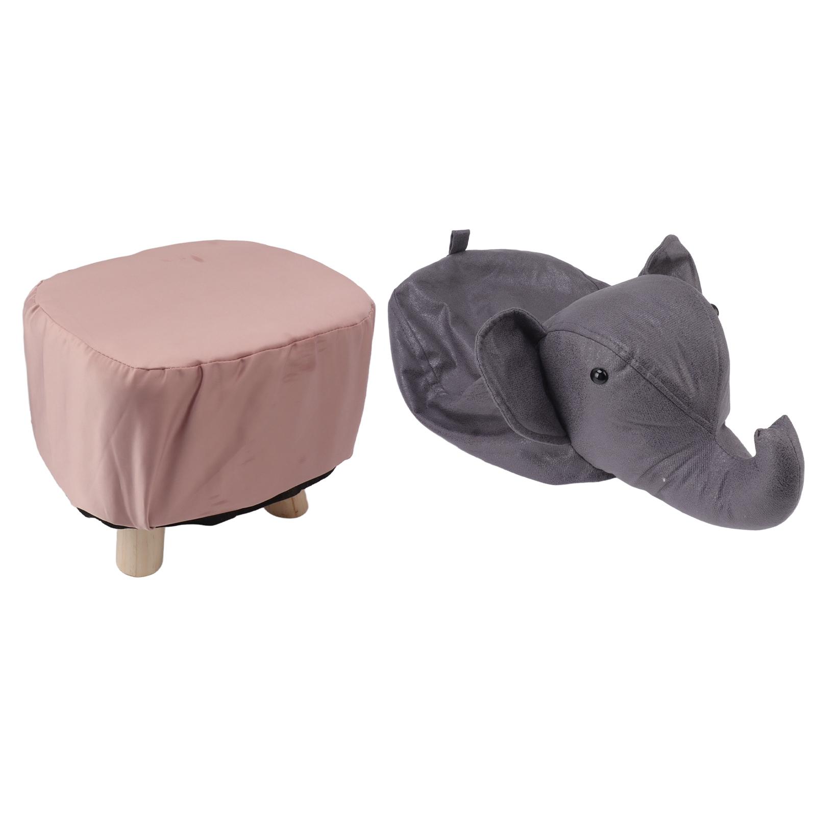 

Animal Footstools Elephant Shaped Slip Resistant Silent Comfortable Stable Multi Purpose Cute Stool for Kids Dark Gray темно-серого