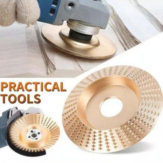 3Pcs Angle Grinder Polishing Pad, Wide Angle Grinder Compatible 4-4.5 Inch with Adapters, Curved Grooved Anti-Clog Teeth for Engraving Polishing
