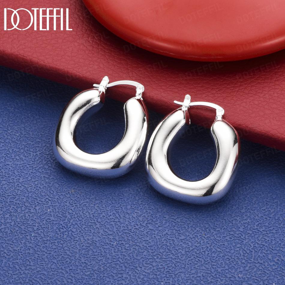 925 Sterling Silver Stylish Minimalist Geometric Square Earrings - Exquisite Wedding Jewelry