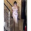 Xiaoke Wiwi Temperament Dress Women Split Sexy Birthday Party Engagement Evening Dress Coming of Age Ceremony Guest Dresses
