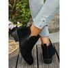 Winter 2025 New Pointed Toe British Style Booties Women's Plus Size Vintage Vintage Side Zip Chelsea Boots