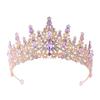 Corona da sposa Accessori per capelli in lega Abito da sposa Fascia con strass Corona elettrolitica Cena Copricapo da sposa in metallo