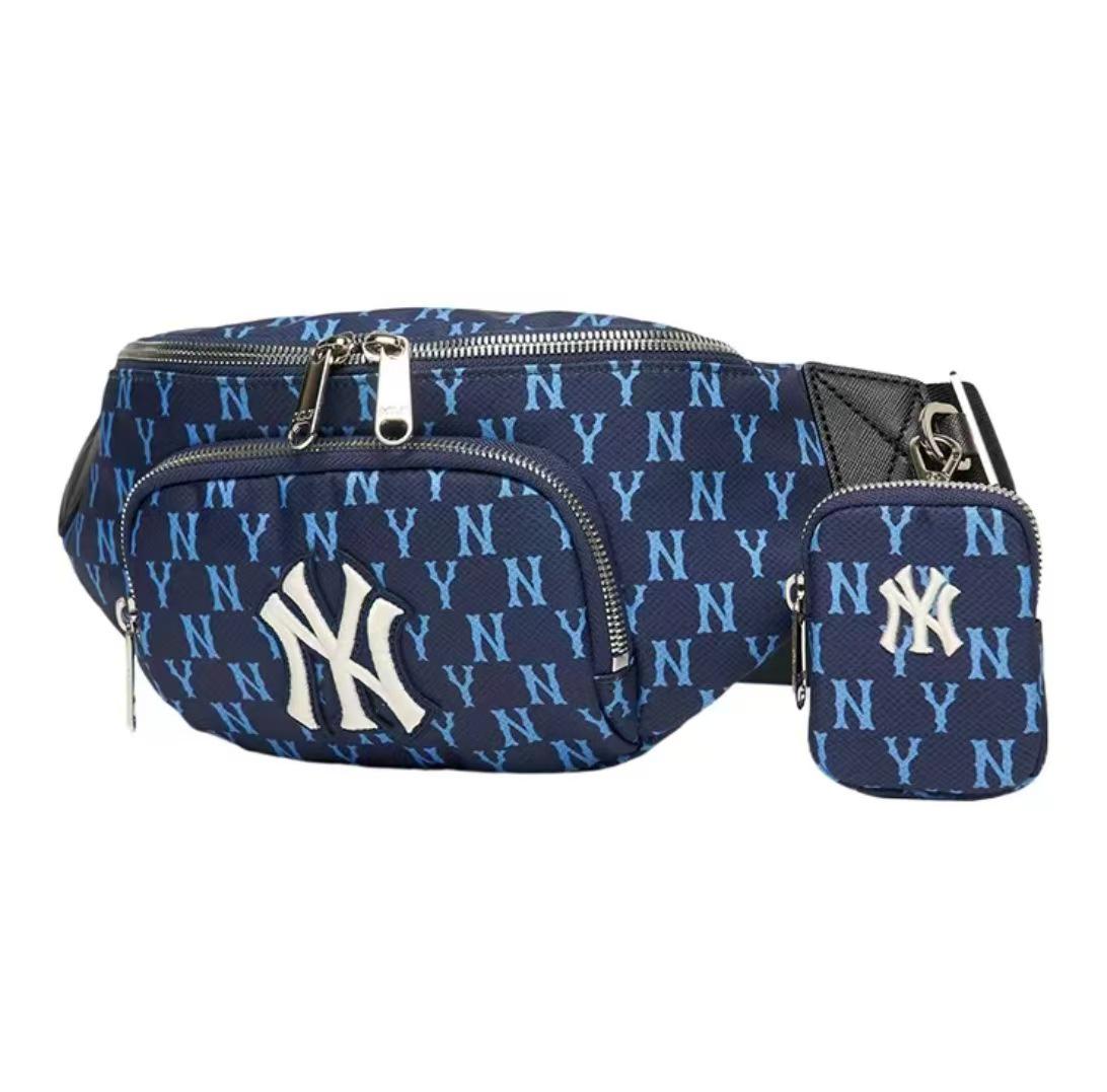 

Корея MLB Yankees NY Монограммная вышивка Сумка через плечо поясная синий