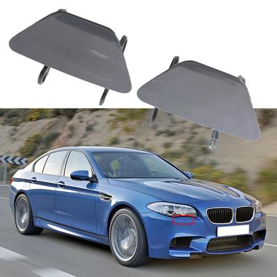 2pcs Front Bumper Headlight Washer Nozzle Cover Gray for BMW F10 F18 5 Series 2014 2015 2016 51117332683 51117332684