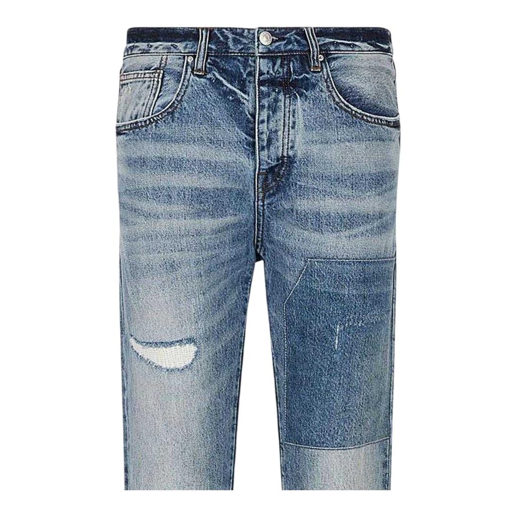 Armani Exchange Mens Distressed Tapered Jeans