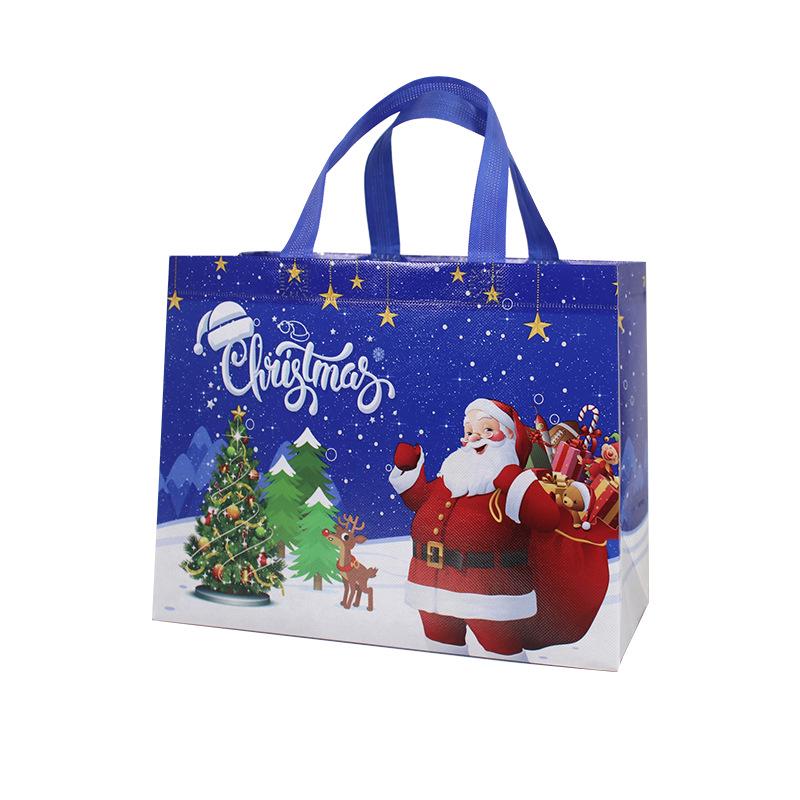 Christmas Santa Claus Non-Woven Gift Bag - Festive Cross-Border Handbag