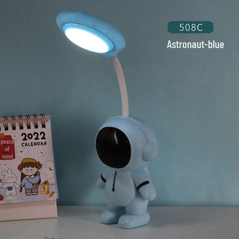 Bear Cartoon Study Lamp: Creative USB-Charged Night Light for Children's Bedroom or Bedside