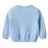 Korean Style Spring and Autumn Children's Woolen Coat Hollow Thin Summer Sun Protection Shirt Girls Knitted Cardigan