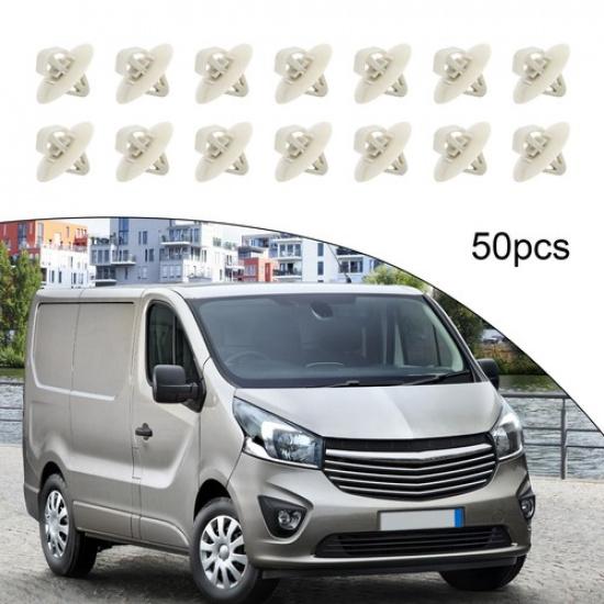 Запасные 50 шт. Клипсы для молдинга боковой двери для Vauxhall Для Vivaro и Для