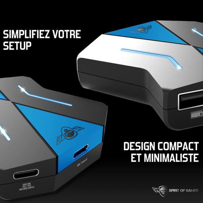Convertisseur - SPIRIT OF GAMER - CROSSGAME - Compatible PS4/PS3/XBOX ONE/SWITCH - Noir - USB