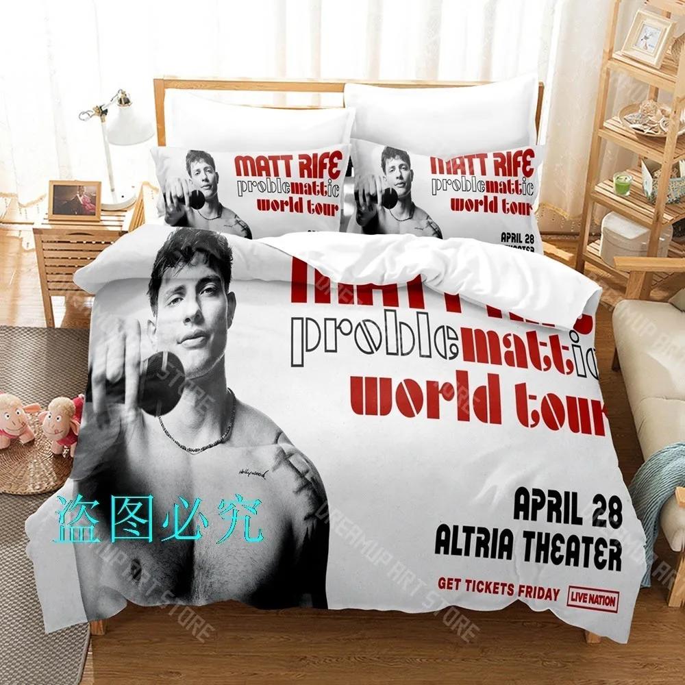 3D Print Matt Rife Bedding Set Single Twin Full Queen King Size Bed Set Aldult Kid Bedroom Duvetcover Sets Bed Sheet