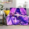 3D Niedliche Genshin Impact Cartoon Spiel Weiche Flanelldecke für Betten Schlafzimmer Sofa Picknick, Überwurfdecke für Outdoor-Freizeit Nickerchen Geschenk