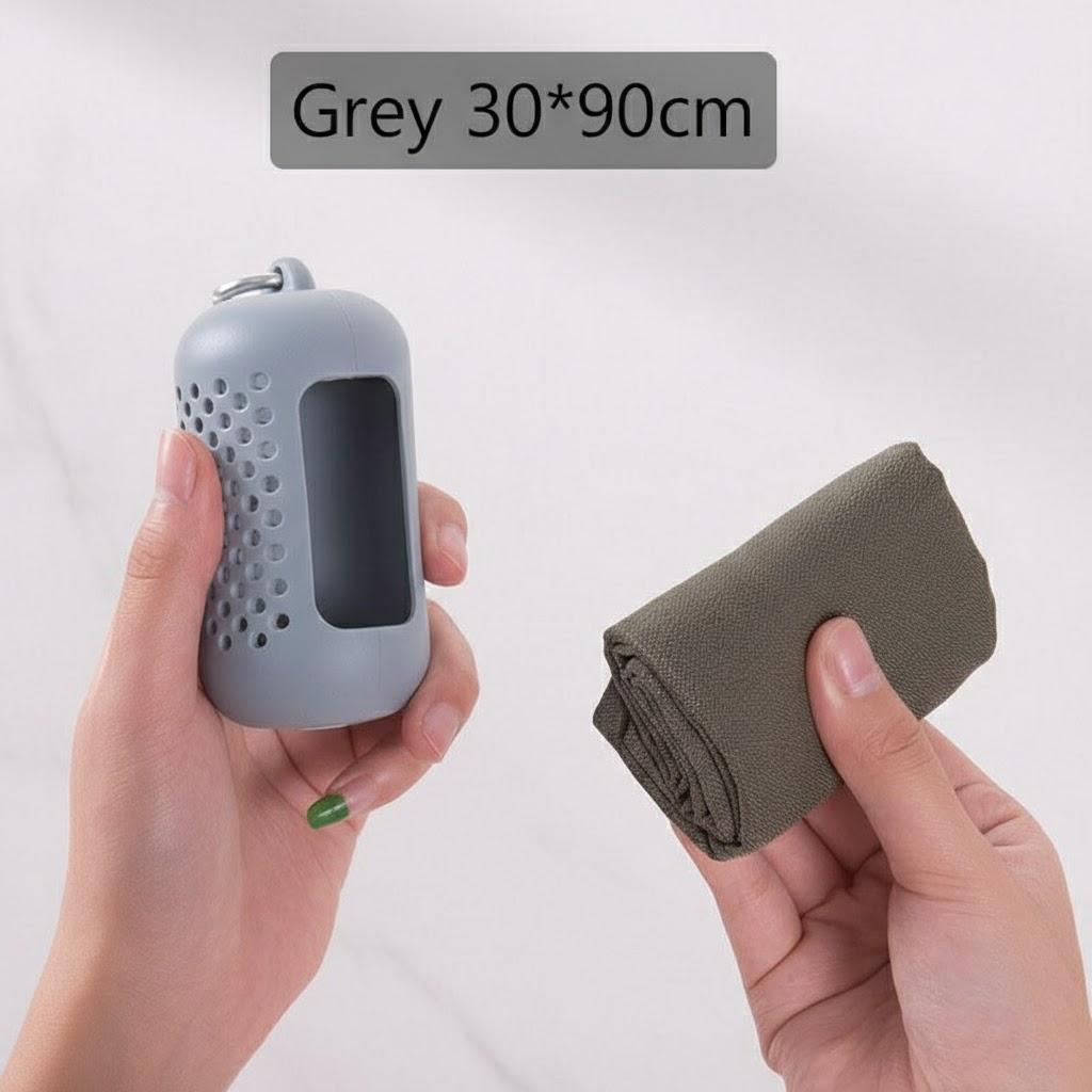 

1PC Quick Drying Microfiber Towel Portable Ice Towel for Sports Fitness Outdoor Travel Running Swimming серый