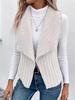 Fall Winter New Fashion Casual Simple Sleeveless Vest Cardigan Jacket