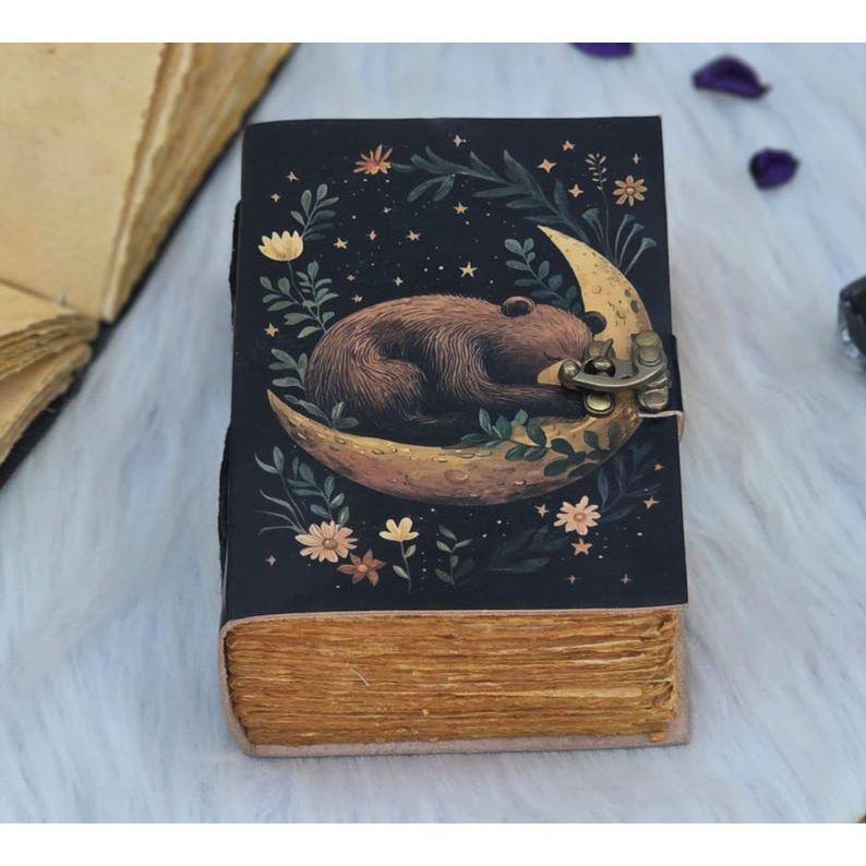 

Moon Bear Journal – Mystical Diary with Sleeping Bear & Moon Design | Celestial Notebook | Cute Astrology and Nature Gift 7 x 5 in